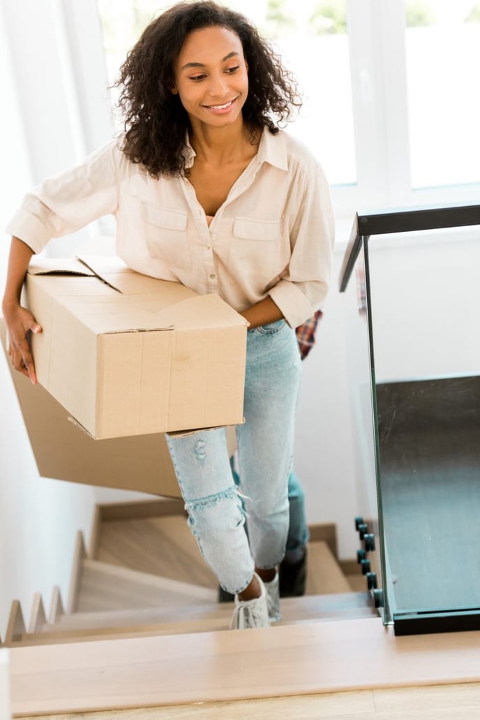 African American Woman Moving